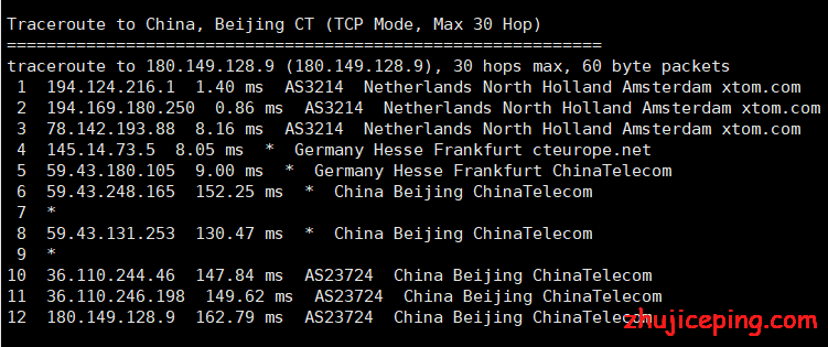 简单测评下locvps荷兰 cn2 gia线路的VPS，去程除移动外都是cn2，回程三网强制cn2 gia