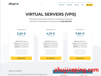 alwyzon：奥地利VPS，€15/年，1.5G内存/1核/15gSSD/5T流量/1Gbps带宽-国外主机测评