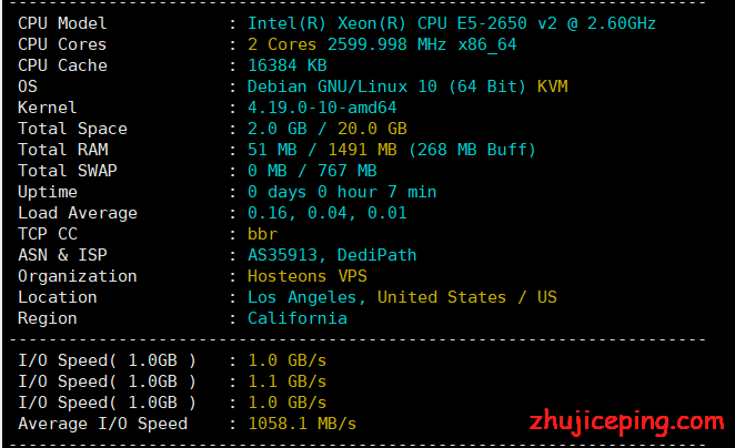hosteons：全新美国西海岸lasvegas机房VPS简单测评