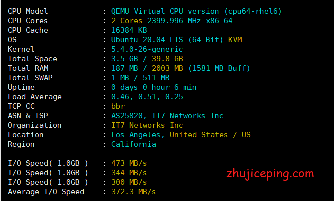 dc2-1 【2020.12】搬瓦工DC2(USCA_2)数据中心的VPS简单测评