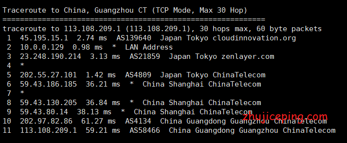 hotiis：日本 cn2 gia vps简单测评，电信双向cn2、联通回程cn2、移动双直连，适合建站