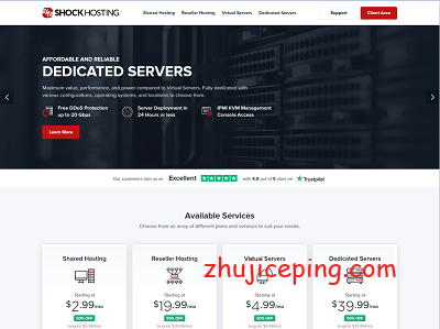 shockhosting：5折优惠，$4.99/月，KVM/2G内存/1核/300g硬盘/1T流量，美国/荷兰/英国等5机房-国外主机测评