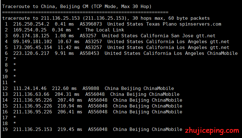 sp11 spinservers：圣何塞（10Gbps带宽）独立服务器简单测评，三网全走GTT，网络效果相当好