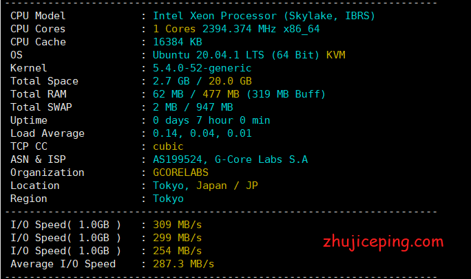 jp1 gcorelabs：日本VPS简单测评，告诉你gcorelabs怎么样！