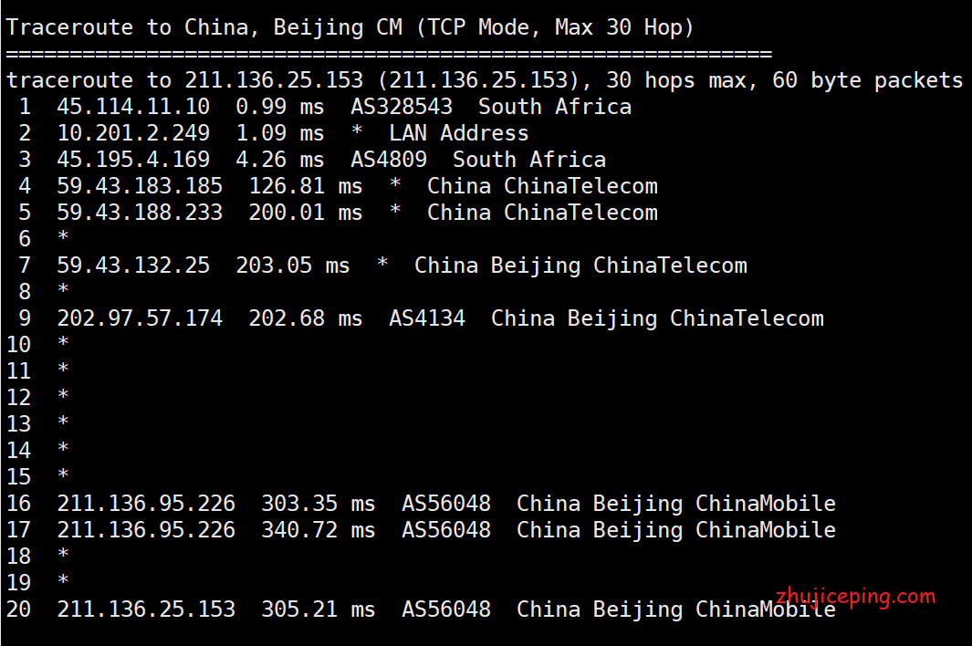 jg8 justg：500M带宽的“三网”-“南非 cn2 gia vps ”简单测评