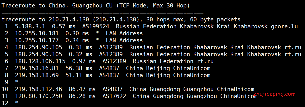 kh11 gcorelabs：俄罗斯远东机房-“伯力”，简单测评€1.08/月的VPS，移动劝退！