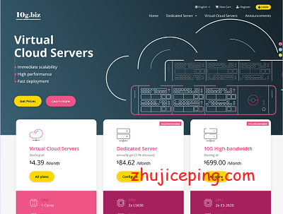 10gbiz：春季大优惠，美国cn2 gia vps（不限流量）低至$3.58/月，美国200M cn2 gia独服低至$160/月-国外主机测评
