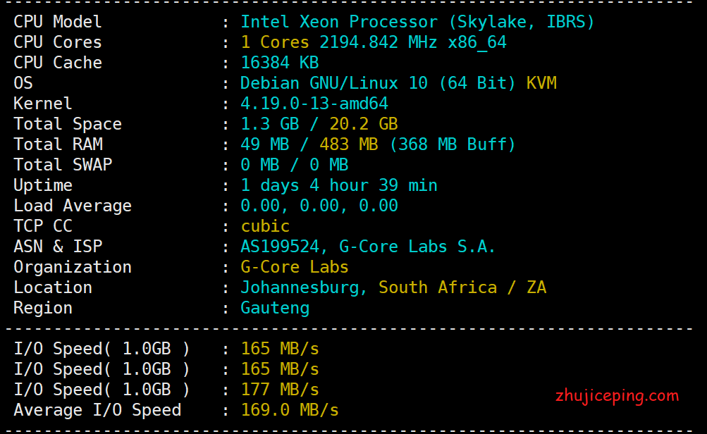 sa2 简单测评gcorelabs南非VPS，居然发现“电信双程cn2“+“联通回程cn2”