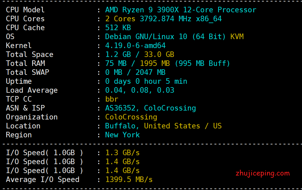 racknerd怎么样？racknerd高性能VPS简单测评：纽约机房，solusvm管理，1Gbps带宽，ryzen9 3900x+DDR4+NVMe-国外主机测评