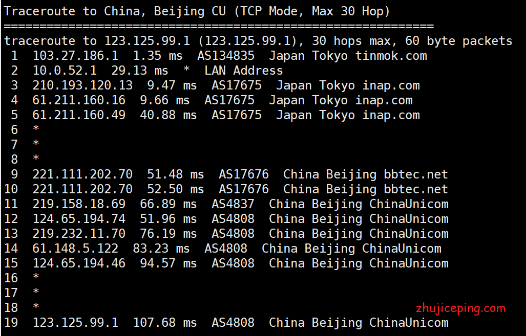 tky1 aoyoyun（傲游主机）：分享下日本vps(东京直连线路)的简单测评数据