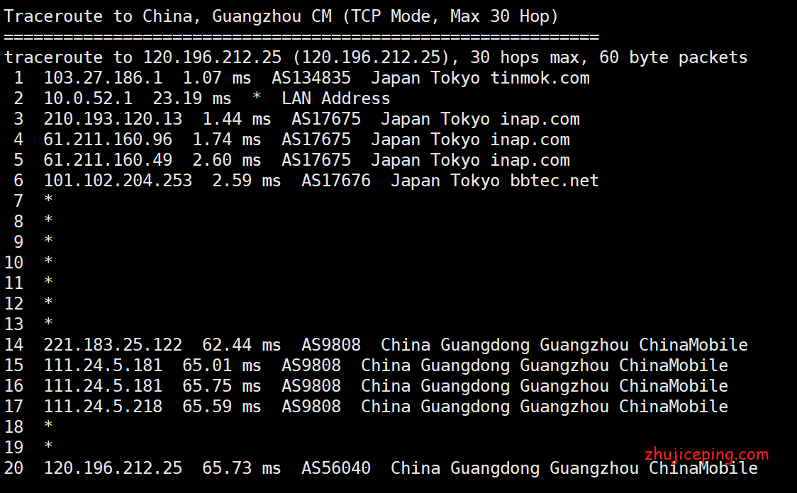 tky9 aoyoyun（傲游主机）：分享下日本vps(东京直连线路)的简单测评数据