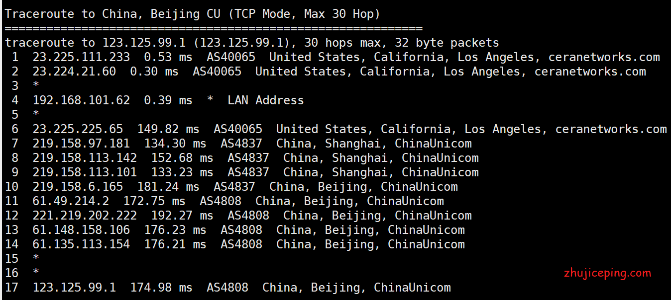 h3 简单测评hostyun洛杉矶三网强制联通AS4837线路的VPS