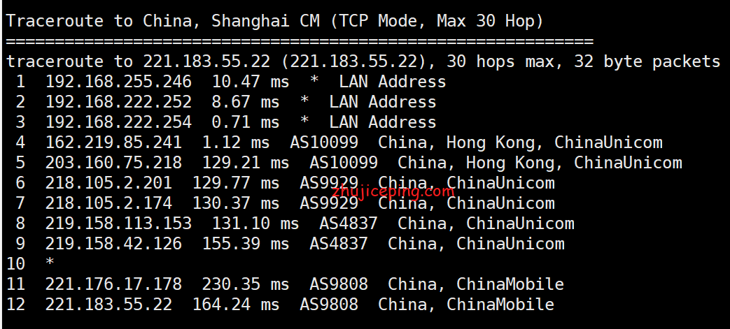 hy6 hostyun的所有AS9929的VPS全部变成了as4809+as9929，给大家测评验证下