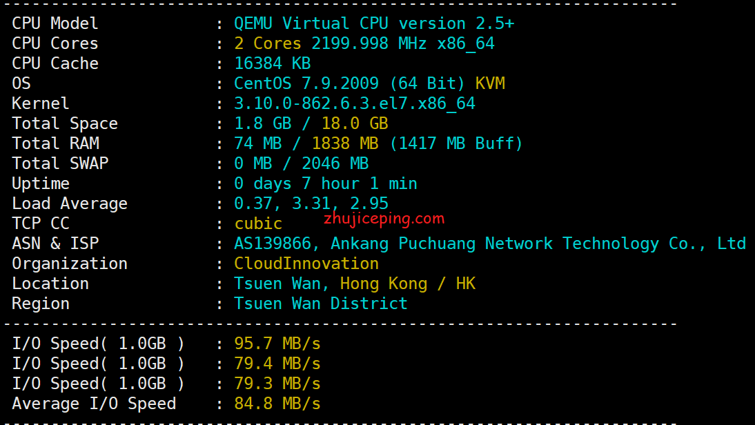 cmi3 cmivps香港vps测评：三网回程都走cn2线路，支持Windows，不限流量