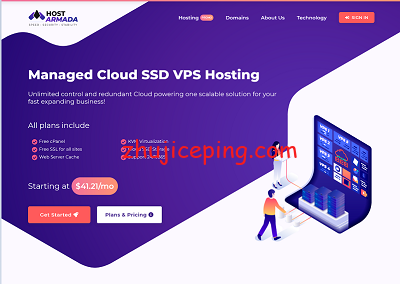hostarmada：全管理型“云服务器”，自带cpanel授权，超大带宽40Gbps(In)/6Gbps(Out)，新加坡/美国等9机房-国外主机测评