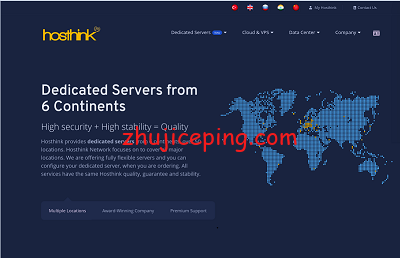 hosthink：提供全球50个国家和地区的服务器，包括GPU服务器、10Gbps带宽服务器