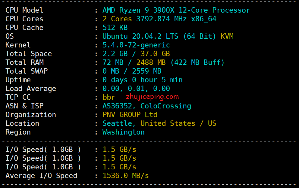 racknerd怎么样？简单测评racknerd西雅图AMD Ryzen9 3900X+DDR4+NVMe系列VPS-国外主机测评