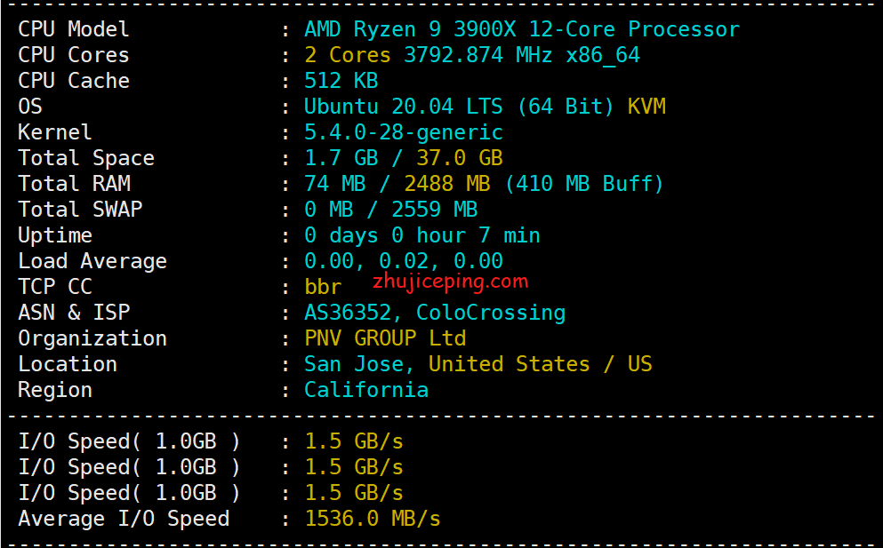 rs1 racknerd怎么样？racknerd圣何塞机房AMD系列高性能VPS简单测评