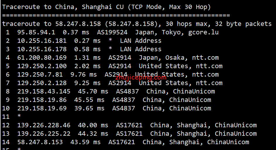 gcj9 gcorelabs日本东京Cloud云服务器简单测评，带宽在5Gbps以上相当充裕