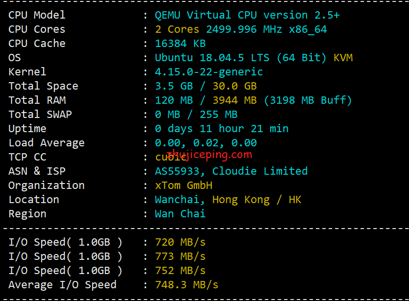 简单测评hostkvm香港VPS之Global KVM(云地国际)系列，貌似CN2混BGP-国外主机测评