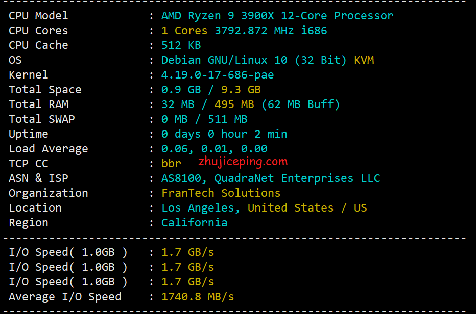 buyvm迈阿密机房VPS国内首发测评，高性能平台：AMD Ryzen 9 3900x+DDR4+NVMe+1Gbps带宽不限流量-国外主机测评