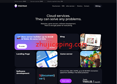 mskhost：俄罗斯VPS(10Gbps突发带宽/不限流量)，7元/月-512M内存/1核/20gNVMe-国外主机测评
