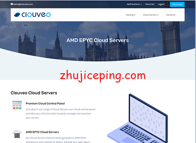 clouveo：$2.1/月起，洛杉矶\阿姆斯特丹，不限流量，支持自定义ISO，自带Windows-国外主机测评