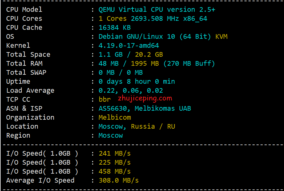 简单测评melbicom俄罗斯莫斯科数据中心的VPS，三网CN2回国，电信双程cn2-国外主机测评