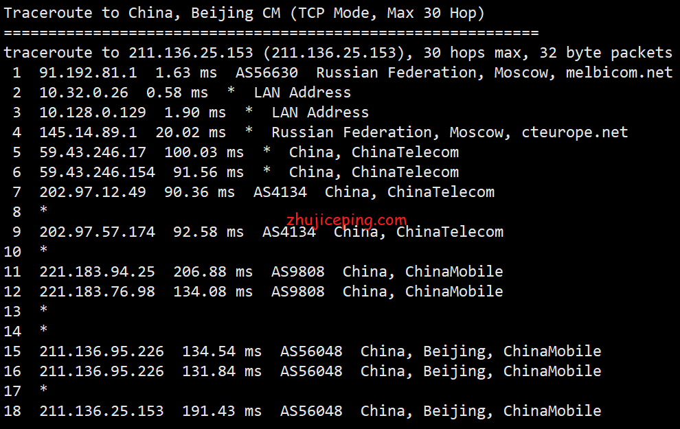 me8 简单测评melbicom俄罗斯莫斯科数据中心的VPS，三网CN2回国，电信双程cn2