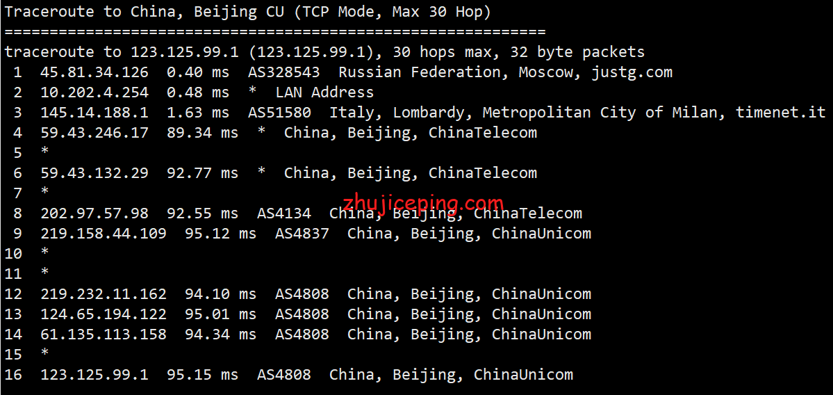 hostyun：俄罗斯cn2 gia线路VPS简单测评，三网强制CN2 GIA
