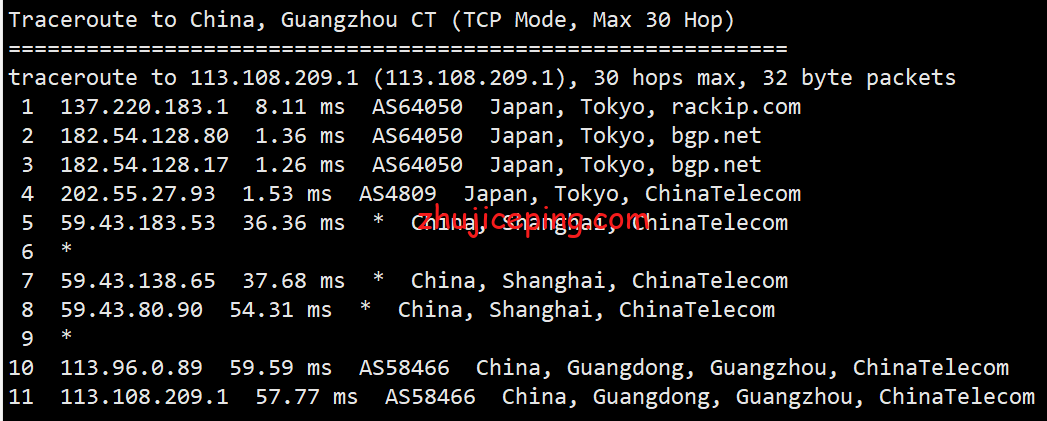 totyun：日本机房cn2（CIA）网络VPS测评（回程，电信CN2、联通AS4837、移动NTT）