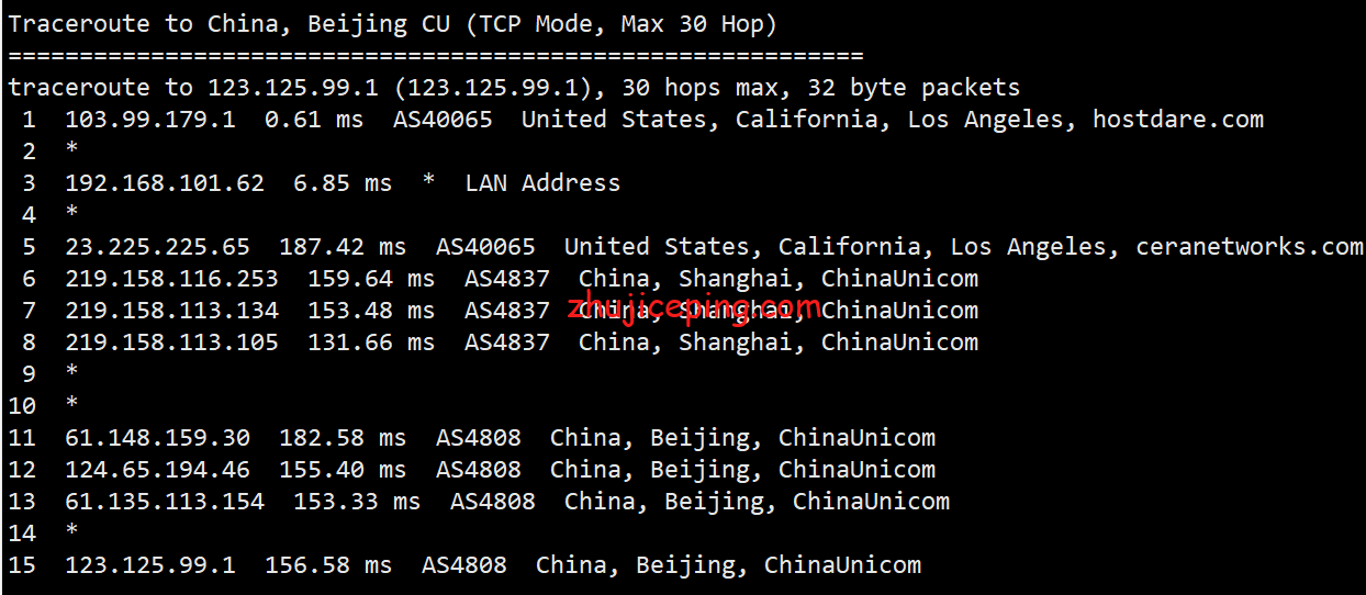 hd13 依旧是那么稳，简单测评hostdare美国cn2 gia VPS，电信CN2、联通和移动走AS4837