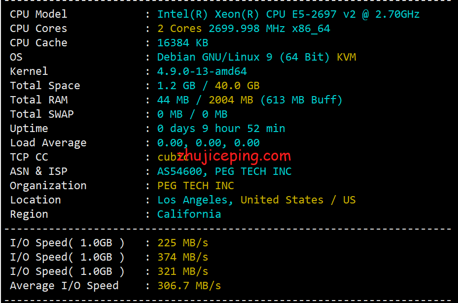 raksmart洛杉矶三网CN2线路云服务器简单测评-国外主机测评