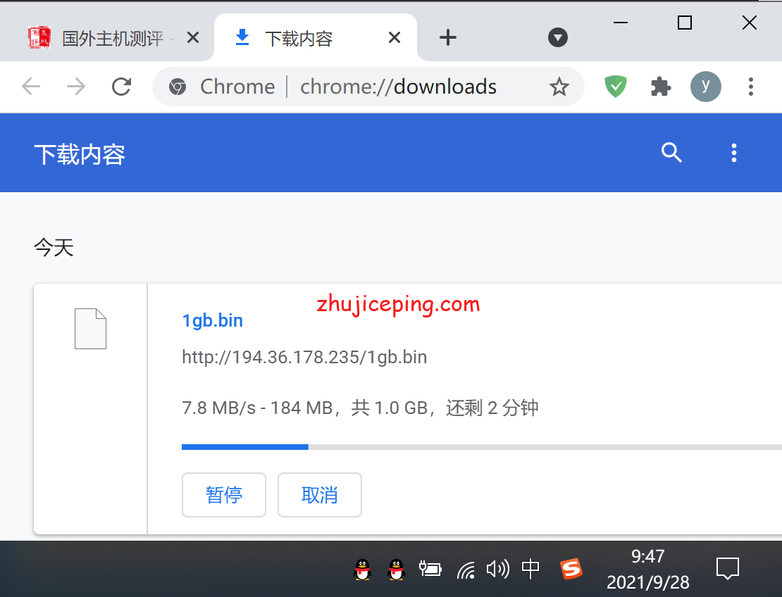 fbsg11 firstbyte：简单测评下不限流量的新加坡VPS，最低月付9.8元