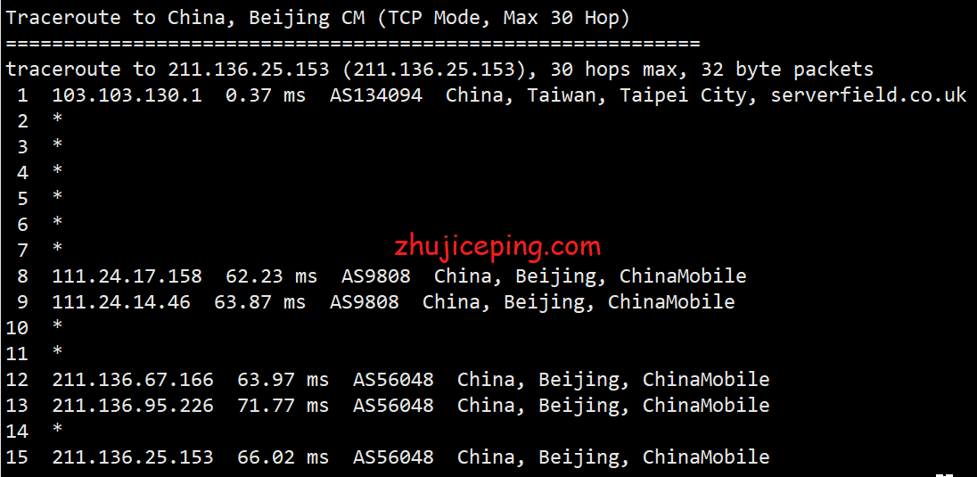 sfd17 简单测评serverfield的台湾VPS，100M带宽，优化路由速度优秀