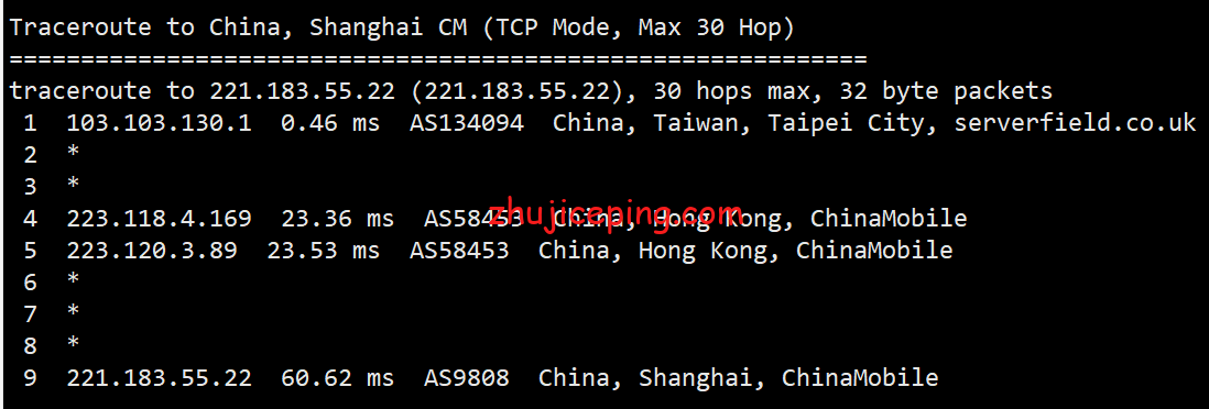 sfd20 简单测评serverfield的台湾VPS，100M带宽，优化路由速度优秀
