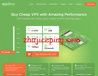 vpsdime：10Gbps带宽的美国Windows VPS，$7/月，4G内存/2核/50gSSD/4T流量-国外主机测评