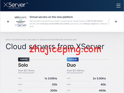 xserver xserver：乌克兰站群VPS，低至$6.75/月，单个VPS最高32个IPv4，不限制流量