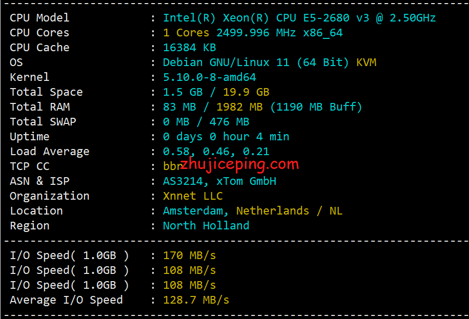 dnl1 dogyun(狗云)荷兰CUII(联通AS9929)线路“弹性云服务器”简单测评