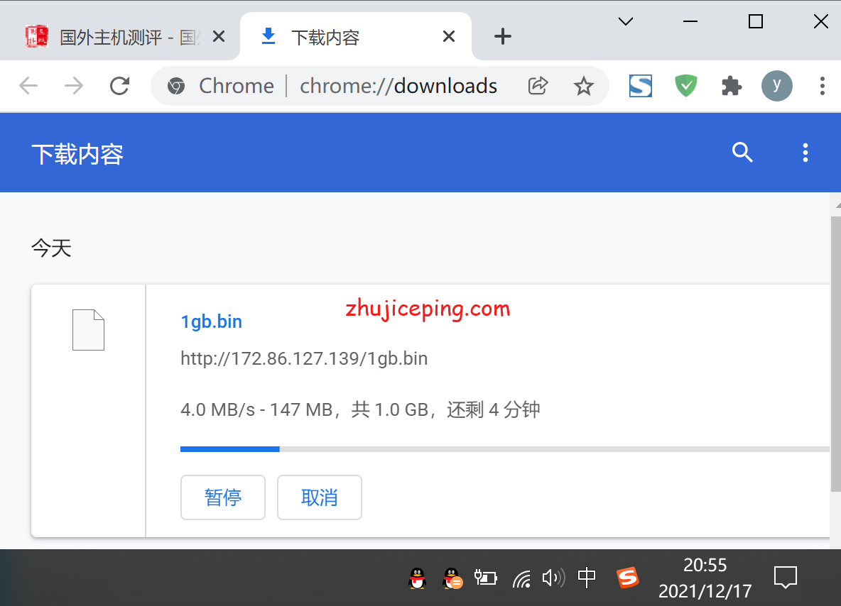 gfla22 简单测评下gfrack的美国洛杉矶QN机房的vps