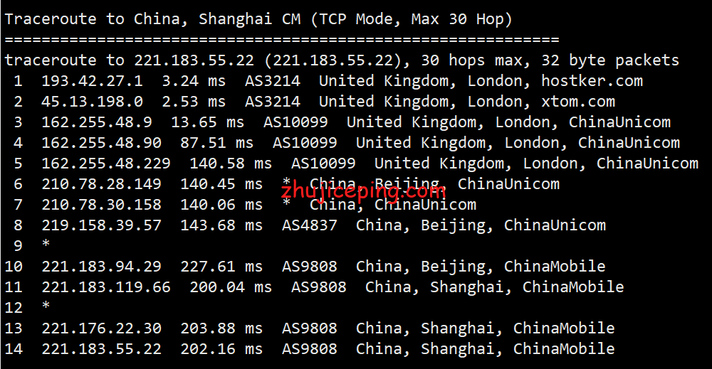 hy18 简单测评hostyun英国伦敦（联通AS9929）原生IP的VPS