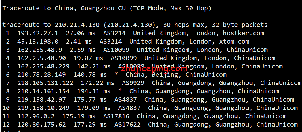 hy19 简单测评hostyun英国伦敦（联通AS9929）原生IP的VPS