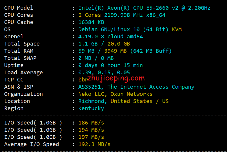 tmh1 简单测评下tmhhost的美国洛杉矶联通as9929线路的VPS