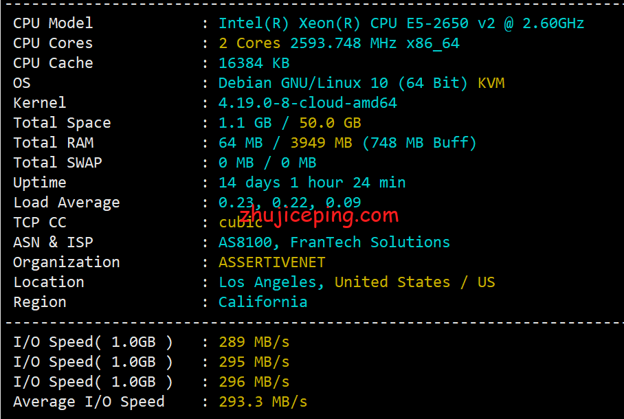 gfus1 gfrack美国VPS电信回程接入CN2 GT，联通AS4837，移动直连，低至99元/年，价格不变，分享下实测数据