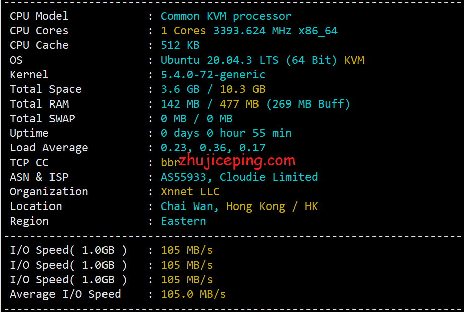 简单测评hostyun家18元/月的香港VPS（美国原生IP、100M带宽、AMD 5950X）-国外主机测评