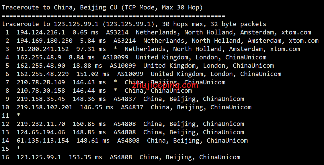 locn14 简单测试一下locvps走CUII(AS9929)线路的荷兰vps