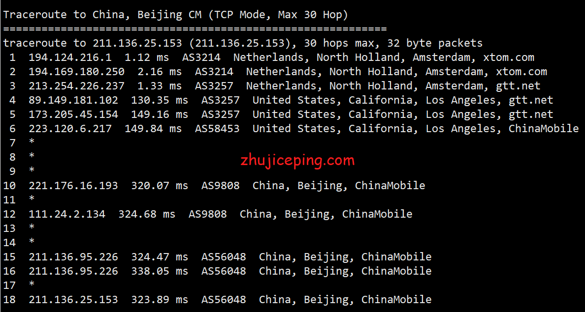 locn16 简单测试一下locvps走CUII(AS9929)线路的荷兰vps