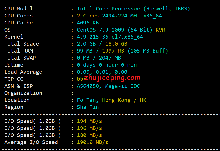 xx1 稳爱云：香港Mega Two机房三网cn2 gia线路简单测评