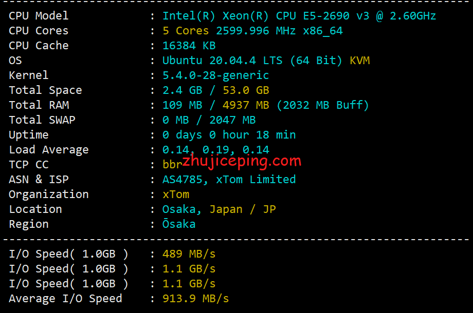 gcv1 greencloudvps(绿云vps)日本大阪机房VPS简单测评