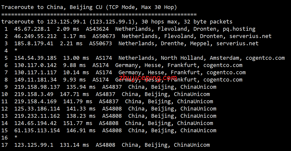 简单测评下pqhosting荷兰机房的不限流量vps